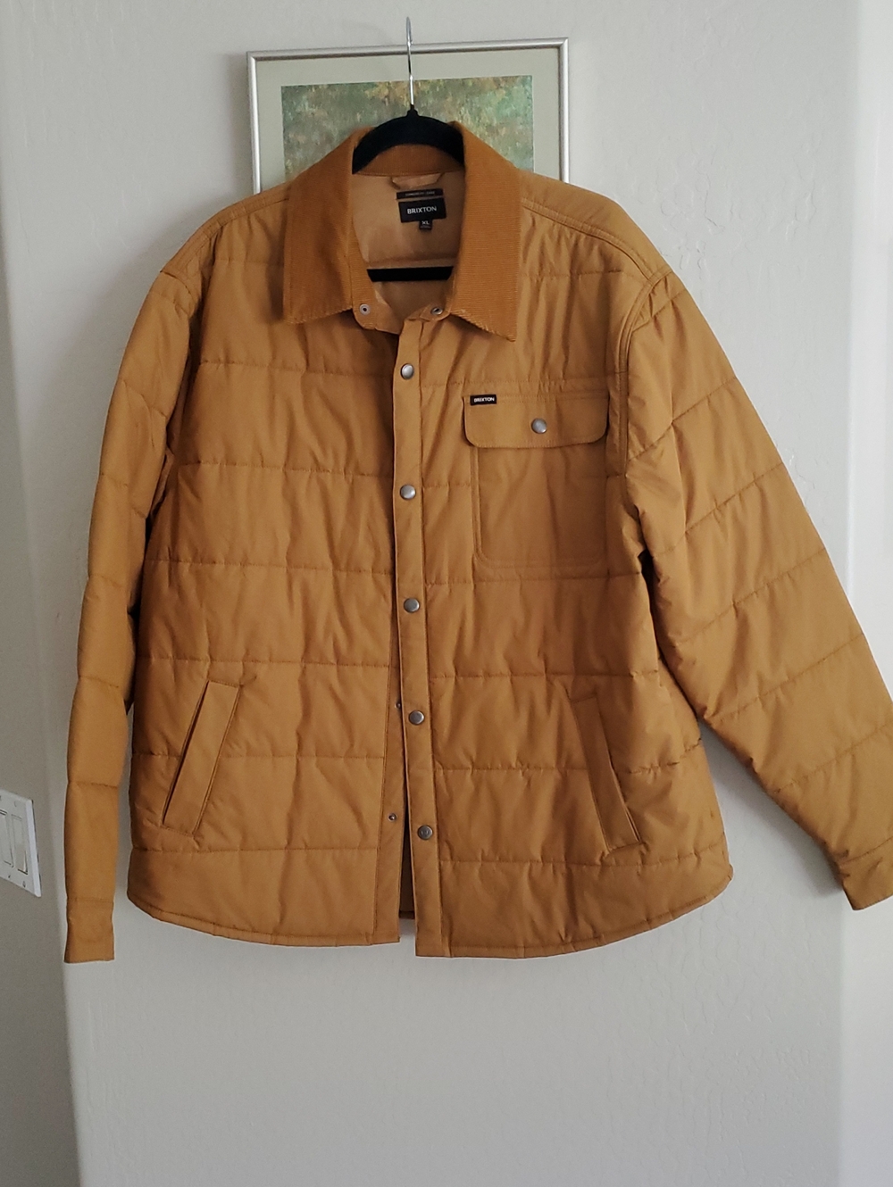 Brixton Men’s Quilted Puffer Jacket - Caramel